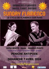 spectacle Sunday Flamenco. Le dimanche 7 avril 2024 à Paris19. Paris.  17H00
